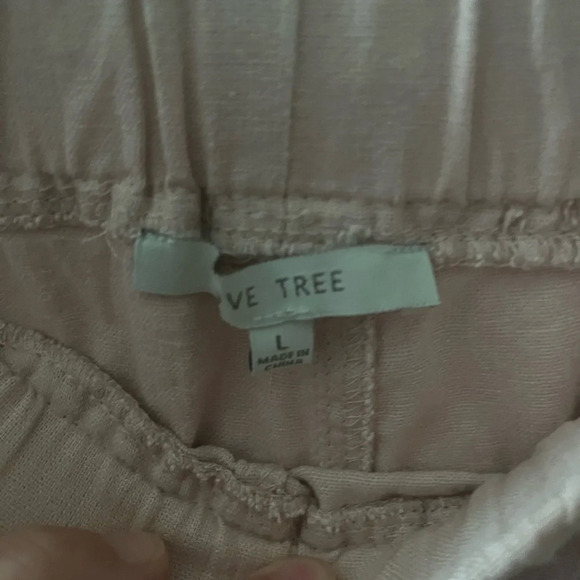Love Tree pink linen blend pants size Large Beachy boho transitional pant - Picture 3 of 6